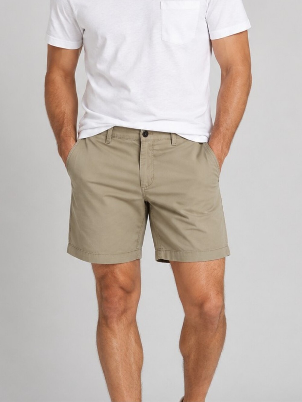 3/$30 Vintage 1980s Tan Khaki Flat Front Shorts